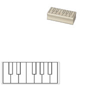 Blanco piano- of toetsenbordtoetsen — klein 	rubberstempel (Gestempeld)