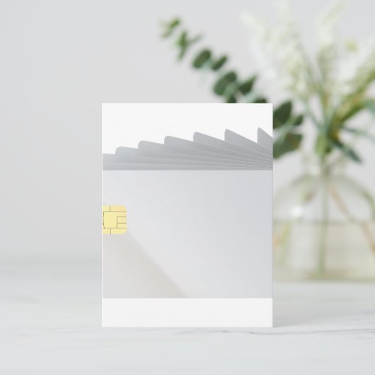Blanco plastic kaarten met chip (Staand voorkant)