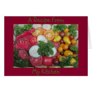 Blanco recept notiecard