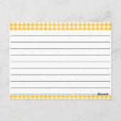 Blanco recipe Kaarten: Gingham Dreams Briefkaart (Achterkant)