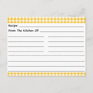 Blanco recipe Kaarten: Gingham Dreams Briefkaart