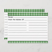Blanco recipe Kaarten: Gingham Dreams Briefkaart (Voorkant / Achterkant)