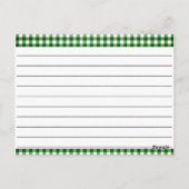 Blanco recipe Kaarten: Gingham Dreams Briefkaart (Achterkant)