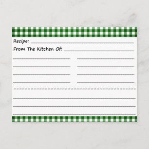 Blanco recipe Kaarten: Gingham Dreams Briefkaart
