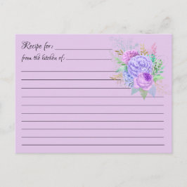 Blanco recipekaarten: Bloem Briefkaart Bouquet