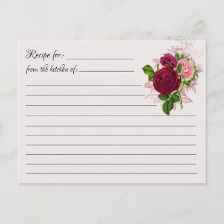 Blanco recipekaarten: Floral Bouquet Briefkaart
