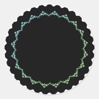 Blanco ronde elegante zwarte & witte ijskaarlabels ronde sticker