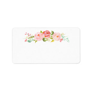 Blanco Roos Tuin Floral Wit Adres Etiket