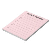 Blanco roze checklist notitieblok (Gedraaid)
