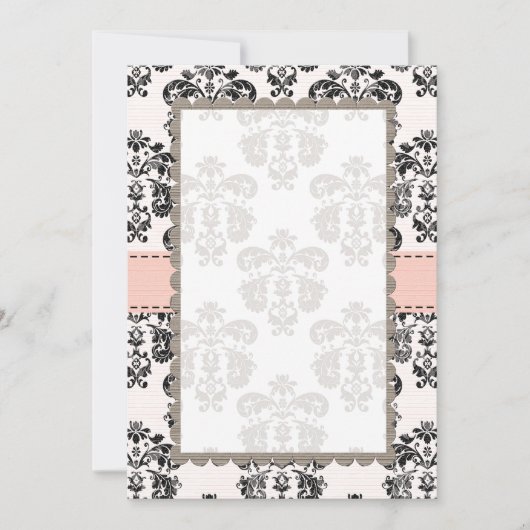 Blanco roze en zwarte Damask (Voorkant)