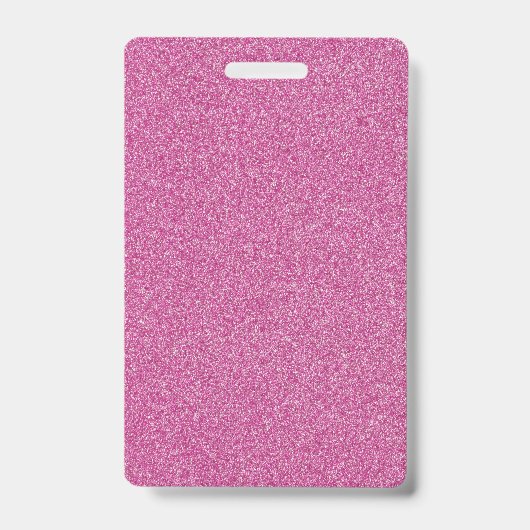 Blanco roze glitter DIY Sjabloon Aangepaste tekst  Badge (Voorkant)