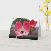 Blanco roze hout kaart (Gele Bloem)