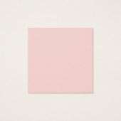 Blanco roze met Faux Gold Foil Border Vierkante Visitekaartjes (Achterkant)