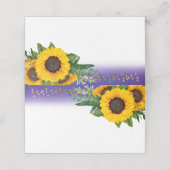 Blanco rustige zonnebloem voor handgeschreven brui (Buitenkant ongevouwen)