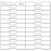 Blanco sieraden Prijs Labels (Voorkant)