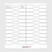 Blanco sieraden Prijs Labels (Vel)