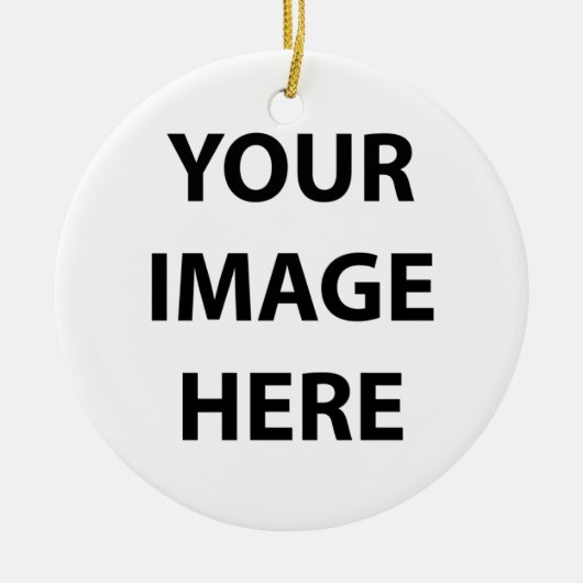 Blanco sierse Sjabloon Keramisch Ornament (Voorkant)