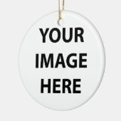 Blanco sierse Sjabloon Keramisch Ornament (Links)