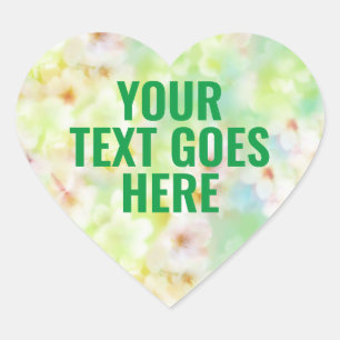 Blanco Sjabloon Floral Sticker Voeg Jouw tekst toe