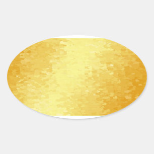 Blanco Sjabloon Glamour Gold Kijk goed Ovale Sticker