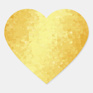 Blanco Sjabloon Glamoureus Gold Kijk goed Hart Sticker
