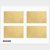 Blanco Sjabloon Voeg Jouw tekst Modern Gold Glitte Rechthoekige Sticker (Vel)