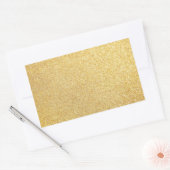 Blanco Sjabloon Voeg Jouw tekst Modern Gold Glitte Rechthoekige Sticker (Envelop)