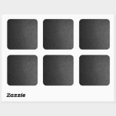 Blanco Sjabloon zwart leder Creëer Uw eigen Vierkante Sticker (Vel)