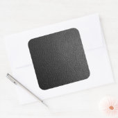 Blanco Sjabloon zwart leder Creëer Uw eigen Vierkante Sticker (Envelop)