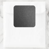 Blanco Sjabloon zwart leder Creëer Uw eigen Vierkante Sticker (Tas)