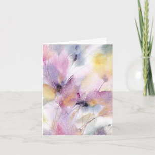 Blanco "Soft and Colorful Floral" Notitiekaartje