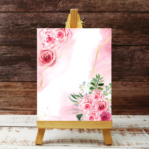Blanco stijlvol magenta roze roze roze poster