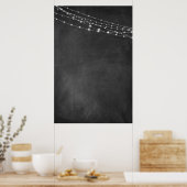 Blanco teken met alkboard en lichte stralen: DIY Poster (Keuken)