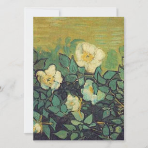 Blanco uitnodiging, Van Gogh Wild Rozen Kaart