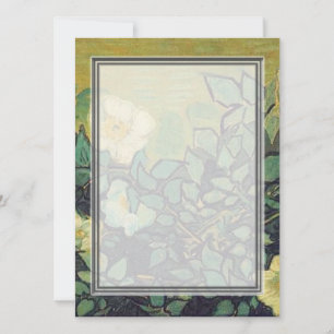 Blanco uitnodiging, Van Gogh Wild Rozen Kaart