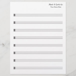 Blanco vel Music 8 Stave Alto