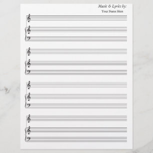 Blanco vel muziek Blank Piano Treble Clef