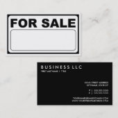 blanco verkoopteken visitekaartje (Voorkant / Achterkant)