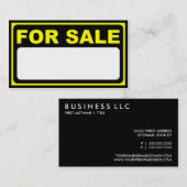 blanco verkoopteken visitekaartje (Voorkant / Achterkant)