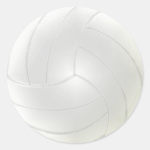 Blanco volleybalstickers om uw namen te schrijven ronde sticker