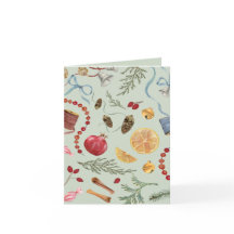 Blanco Waterverf kerst Kaart