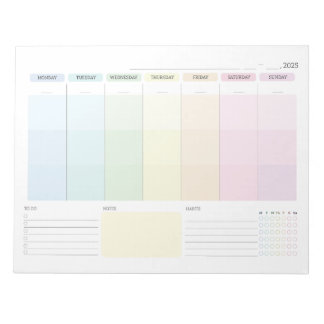 Blanco weekplanner notitieblok