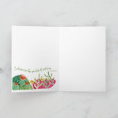 Blanco Wenskaart kleurrijke woestijn Kaart (Binnen)