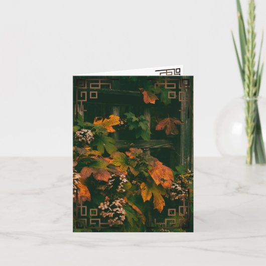 Blanco Wenskaarten herfstkleuren Bedankkaart (Voorkant)