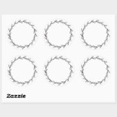 Blanco wit handschrift Wadem Ronde Sticker (Vel)