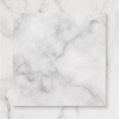 Blanco witte marmer bruiloft bedankjes labels (Achterkant)