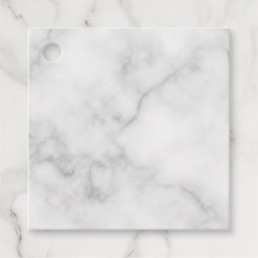 Blanco witte marmer bruiloft bedankjes labels (Voorkant)