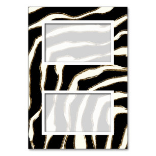  blanco zebra Print Name Place card Kaart
