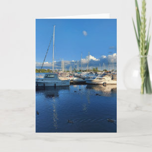 Blanco zeilboten op Lake Ontario Card Kaart