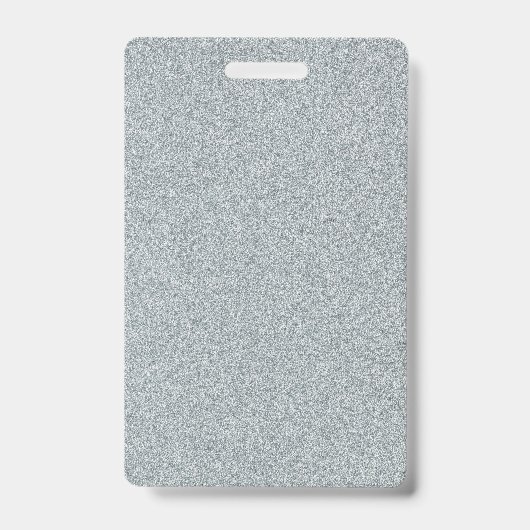 Blanco zilverglitter - Sjabloon - Aangepaste tekst Badge (Voorzijde)